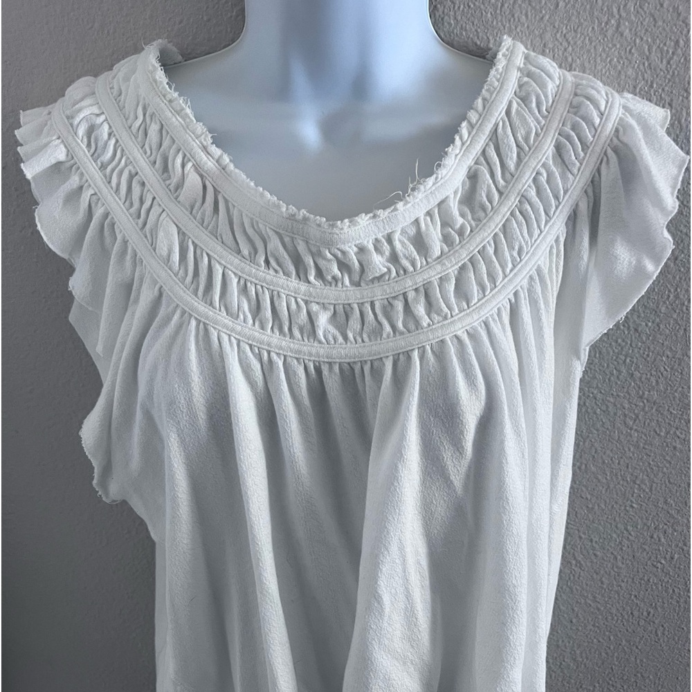 Free People flowy white tank top